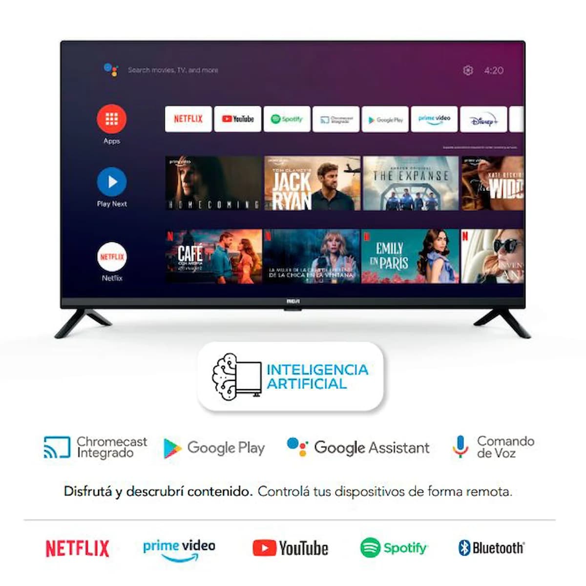 TV Smart 50" RCA C50AND 4K Ultra HD Android TV imagen 5