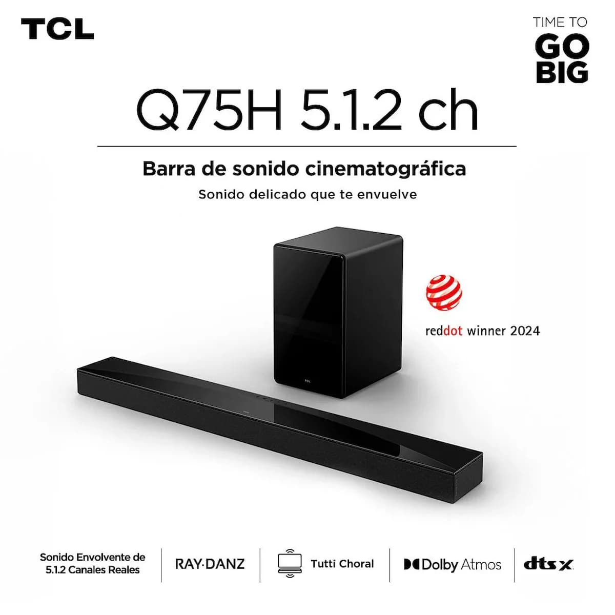 Soundbar TCL Q75H Bluetooth con Subwoofer Inalámbrico 620W imagen 2