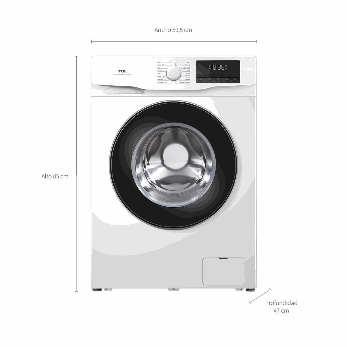 Lavarropas TCL Carga Frontal 6kg 1200 rpm Blanco P606FLW imagen 7