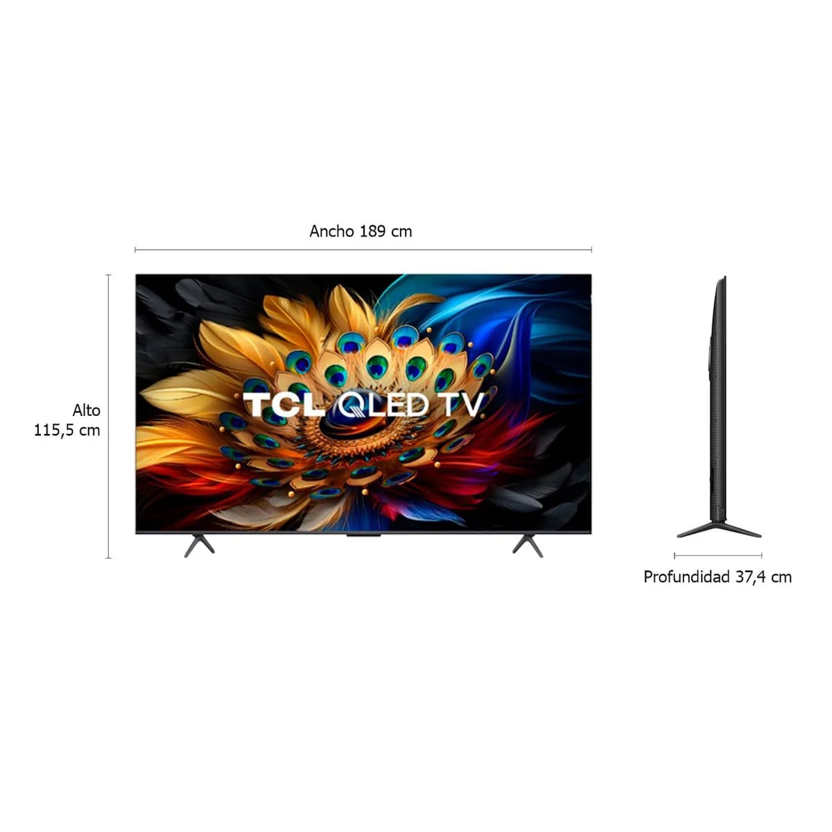 TV Smart 85" TCL 85C655 QLED 4K Google TV imagen 8