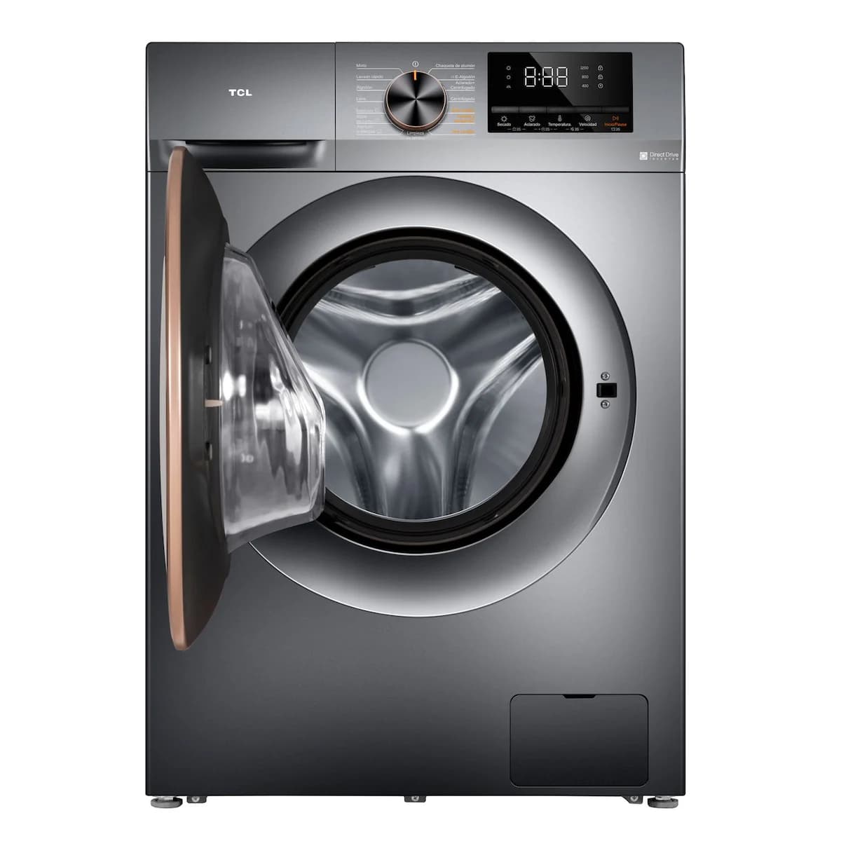 Lavasecarropas TCL Carga Frontal Inverter 10 Kg C2210 Gris imagen 5