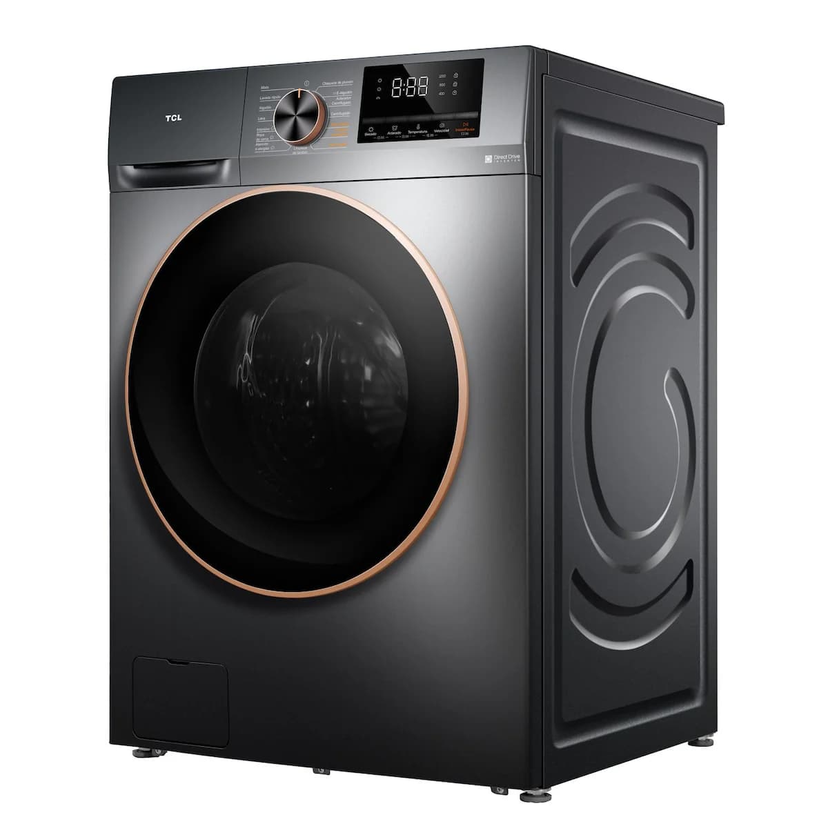Lavasecarropas TCL Carga Frontal Inverter 10 Kg C2210 Gris imagen 2
