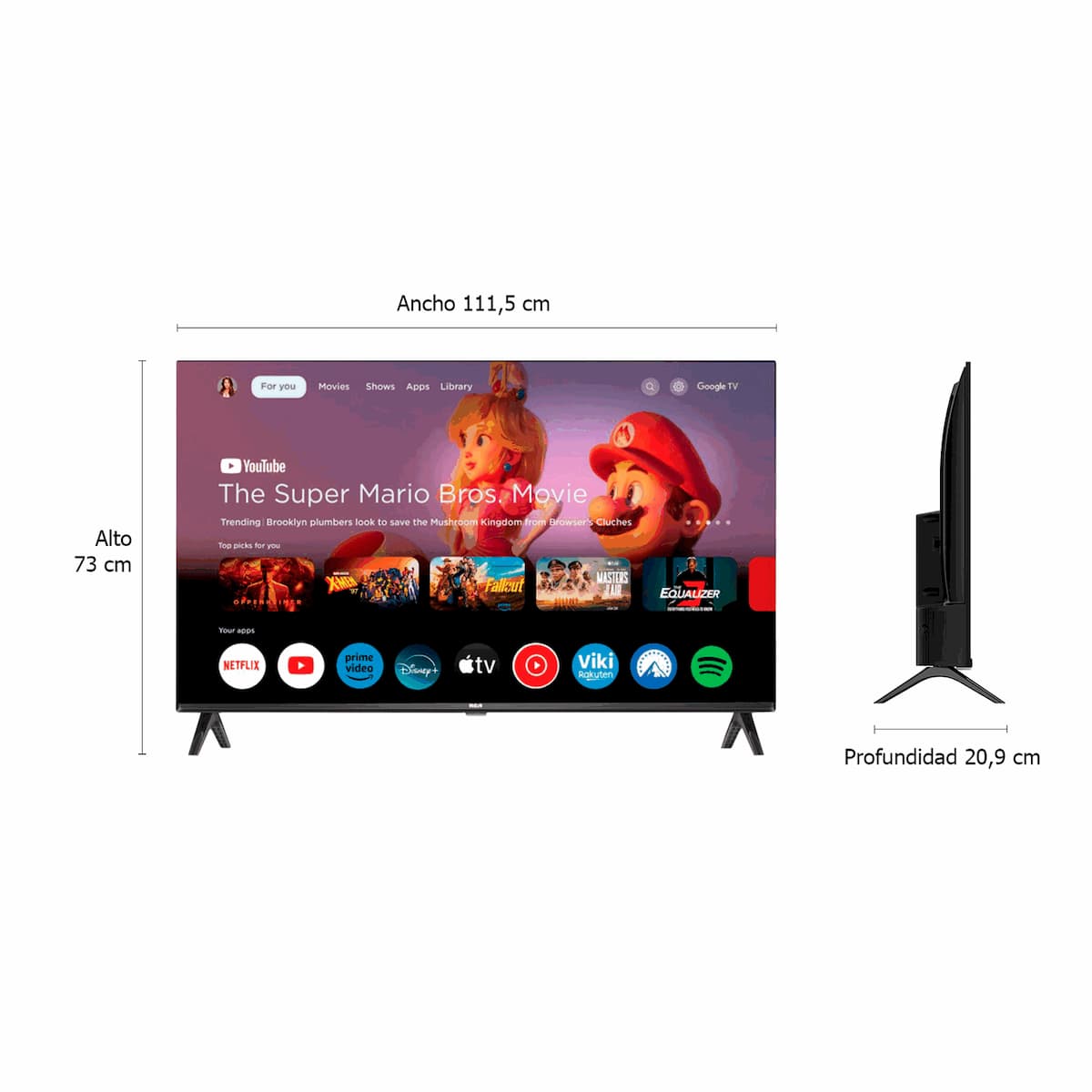 TV Smart 50" RCA C50AND 4K Ultra HD Android TV imagen 4