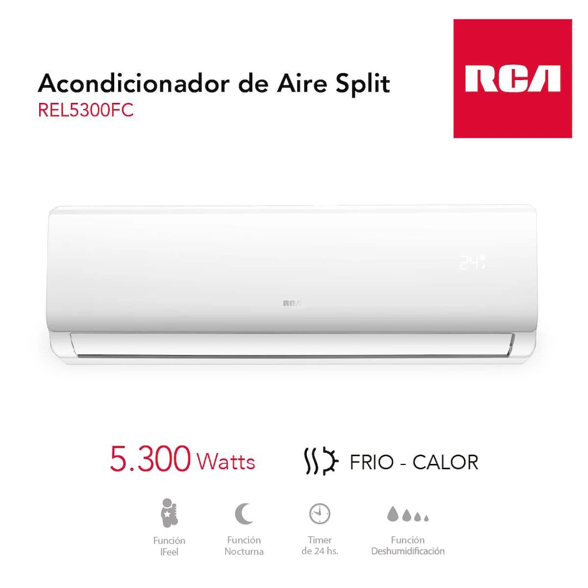 Aire Acondicionado Split RCA 5300W Frío/Calor REL5300FC imagen 8