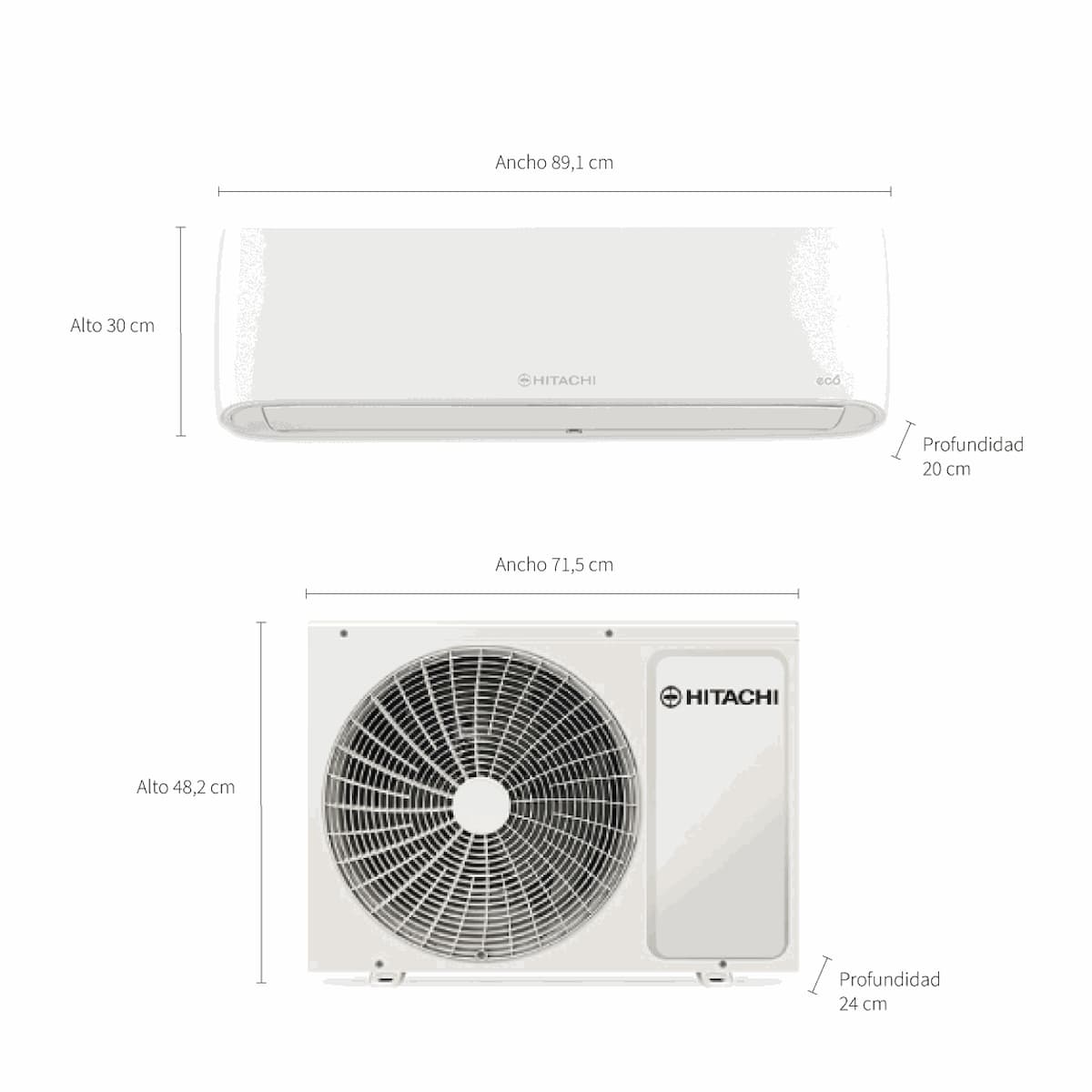 Aire Acondicionado Split Hitachi 3200W Frío/Calor HSP3200FCECO imagen 5