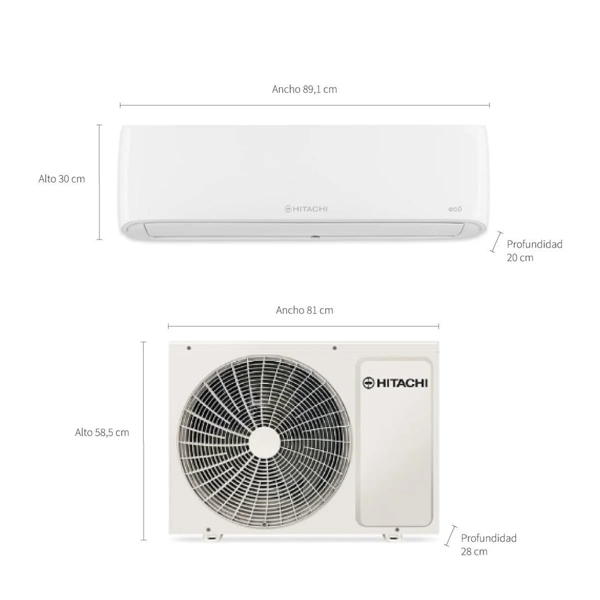 Aire Acondicionado Split Hitachi 5000W Frío/Calor HSP5000FCECO imagen 5