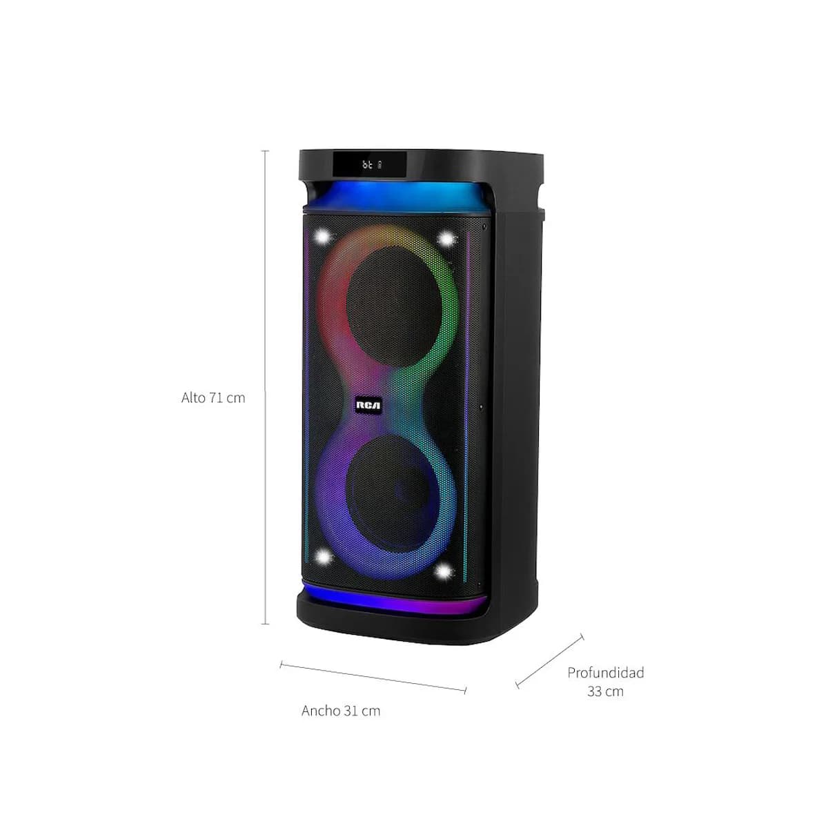 Parlante Inalámbrico Portátil RCA Con Micrófono Bluetooth Bateria Recargable JOY28 8000W imagen 2