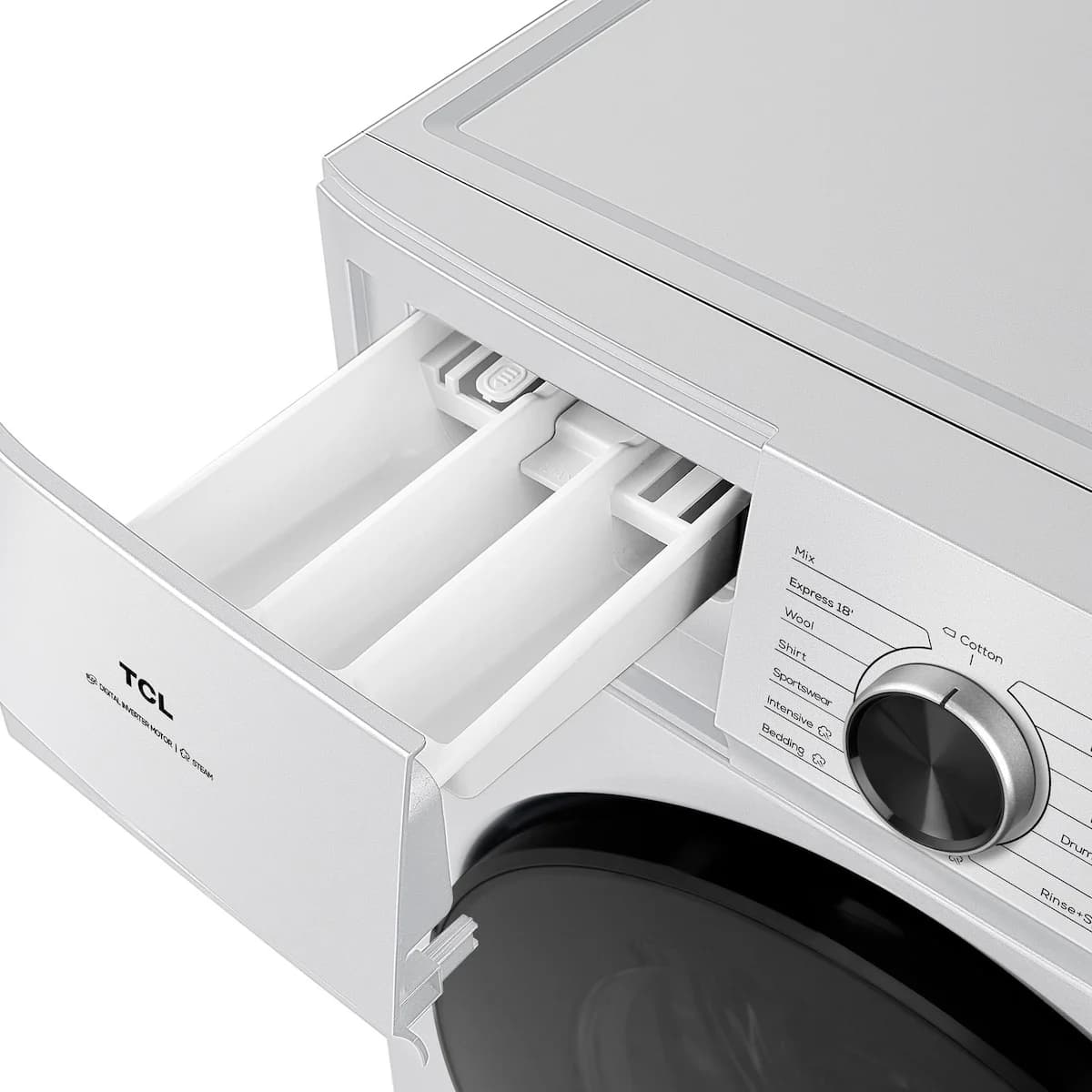 Lavarropas TCL Carga Frontal 10kg 1300 rpm Inverter Blanco PL110FLW imagen 10