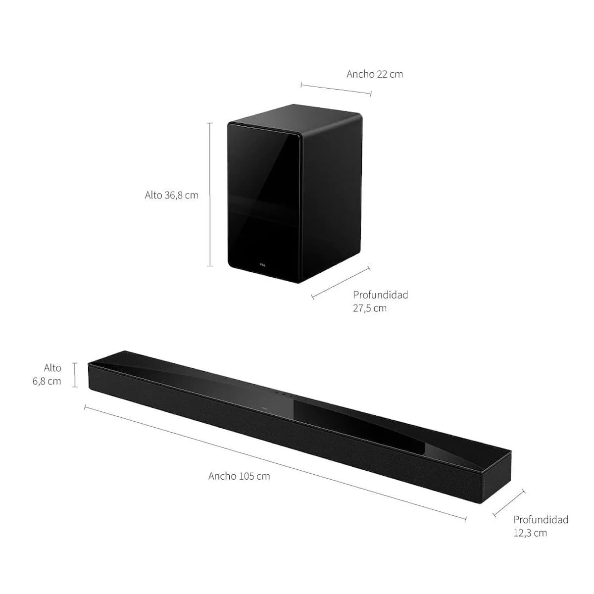 Soundbar TCL Q75H Bluetooth con Subwoofer Inalámbrico 620W imagen 5
