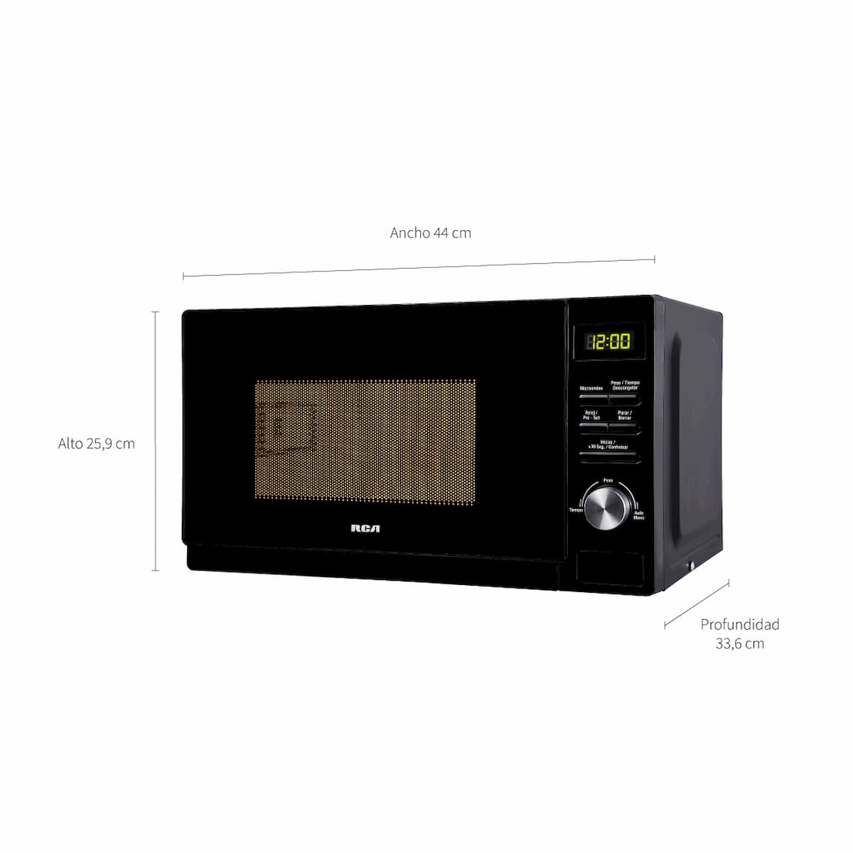 Microondas RCA 20Lts Digital Negro R100DIG20 imagen 2