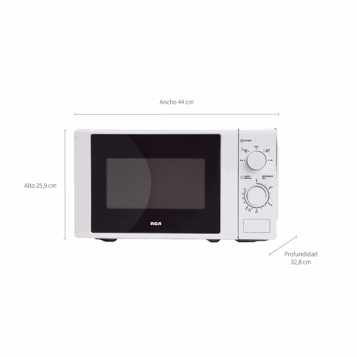 Microondas RCA 20Lts Mecánico Blanco R100MEC20 imagen 2