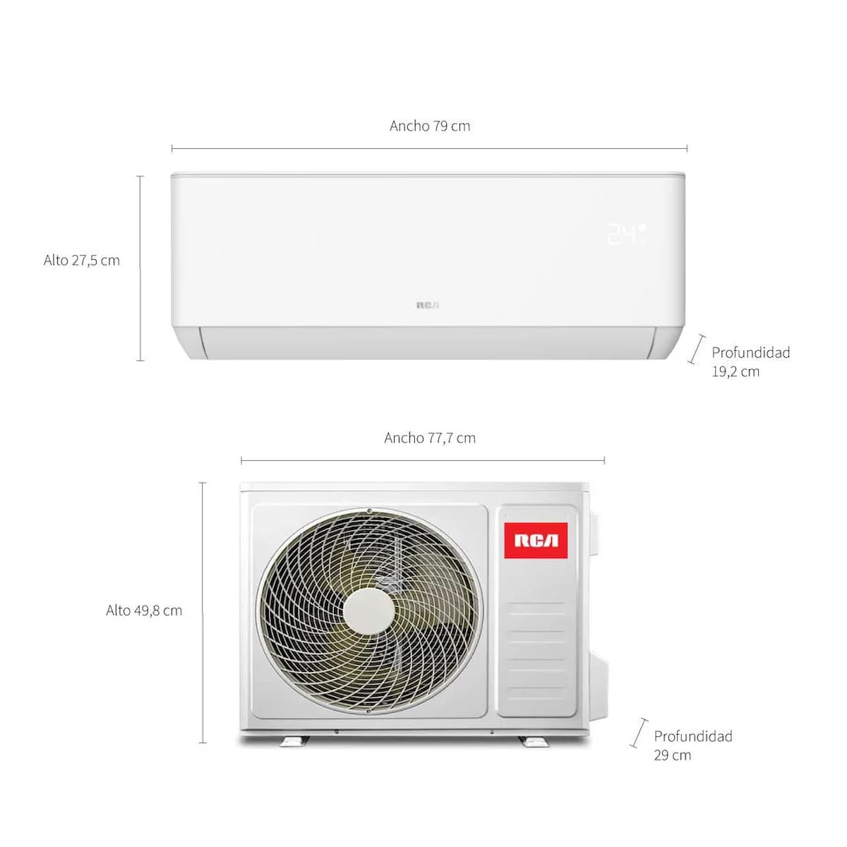 Aire Acondicionado Split Inverter RCA 3100W Frío/Calor TP3100INV imagen 2