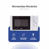 Microondas RCA 20Lts Mecánico Blanco R100MEC20 miniatura 1