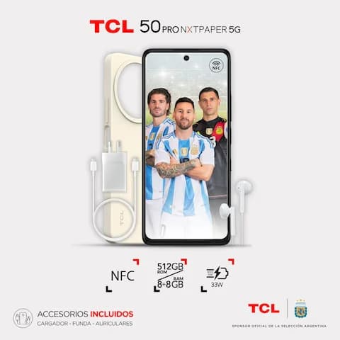 Celular TCL 50 PRO NXTPAPER 512GB+8GB White
