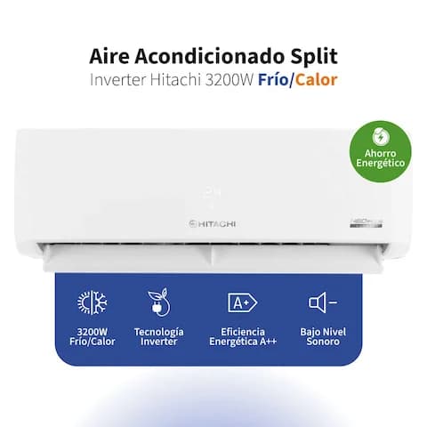 Aire Acondicionado Split Inverter Hitachi 3200W Frío/Calor HSPE3200FCINV