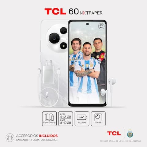 Celular TCL 60 NXTPAPER 512GB+8GB White