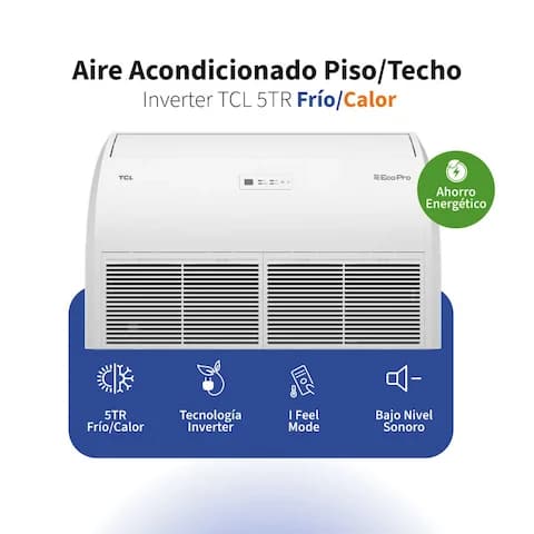 Aire Acondicionado Piso/Techo TCL 5TR Frío/Calor Inverter 16120W UI + UE