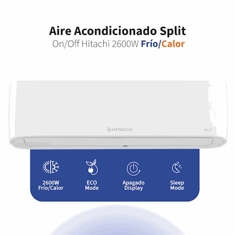 Aire Acondicionado Split Hitachi 2600W Frío/Calor HSP2600FCECO